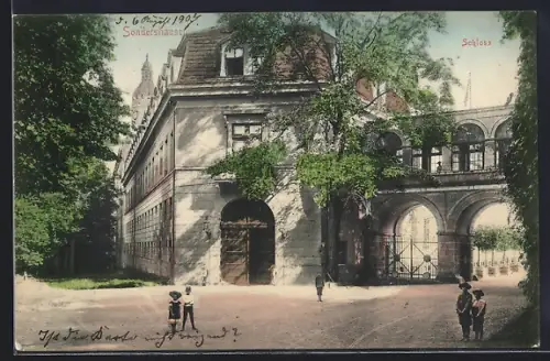 AK Sondershausen / Thüringen, Kinder am Schloss