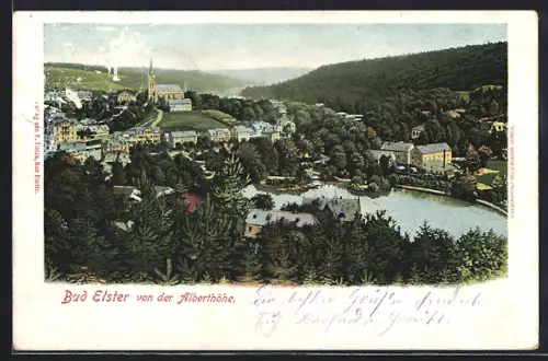 AK Bad Elster, Blick von der Alberthöhe
