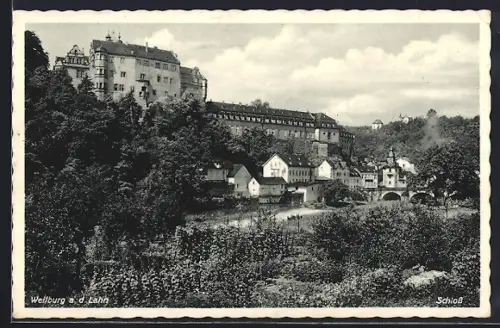 AK Weilburg a. d. Lahn, Ortsansicht mit Schloss