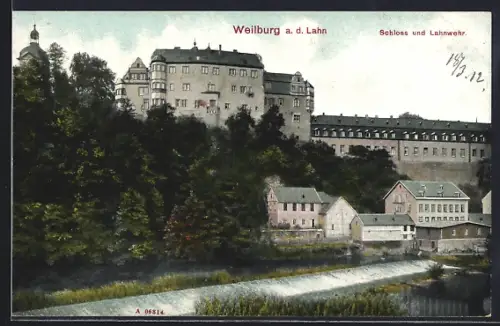 AK Weilburg a. d. Lahn, Schloss und Lahnwehr