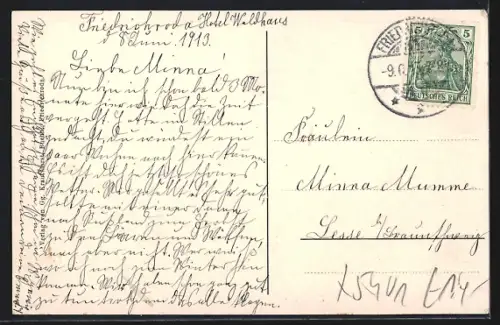 AK Friedrichroda, Hotel Waldschlösschen