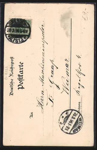 Lithographie Tharandt, Schloss, Restaurant Burgkeller, C. Heyens`s Knaben-Institut und Heinrichseck