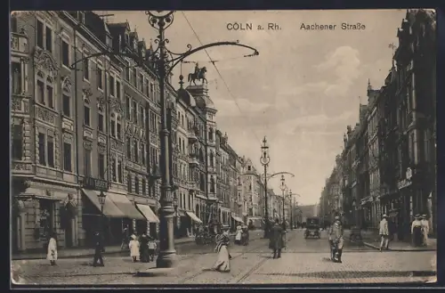 AK Köln-Braunsfeld, Blick in die Aachener Strasse