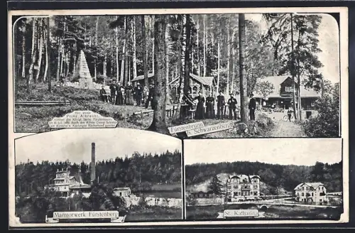 AK Fürstenbrunn b. Schwarzenberg, Marmorwerk Fürstenberg, St. Katharina