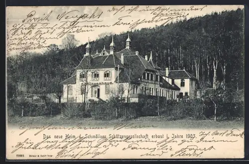 AK Schmölln / Thür., Gasthof Schützenhaus der Schmöllner Schützengesellschaft