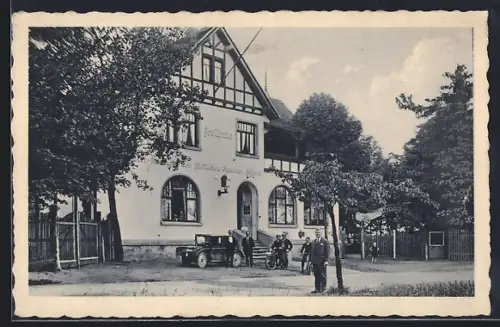 AK Lucka / S.-A., Gasthof Forsthaus Lucka, Inh. Walter Kolms