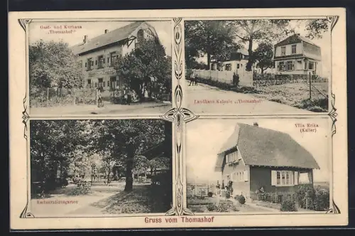 AK Thomashof, Gasthof und Kurhaus Thomashof, Landhaus Kolonie Thomashof, Villa Erika