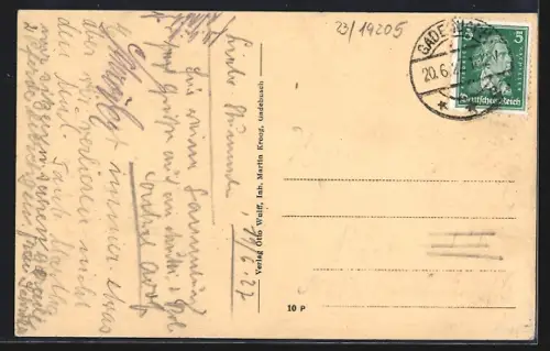 AK Gadebusch, Rathaus mit Steinstrasse