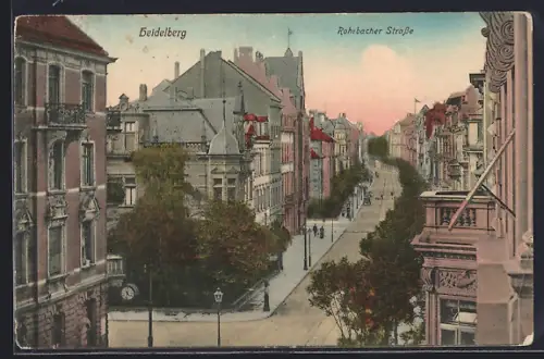 AK Heidelberg / Neckar, Rohrbacher Strasse, Strassenansicht mit Wohnhäusern