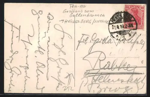 Foto-AK Heidelberg /Neckar, Gasthaus zum Gallenbrunnen