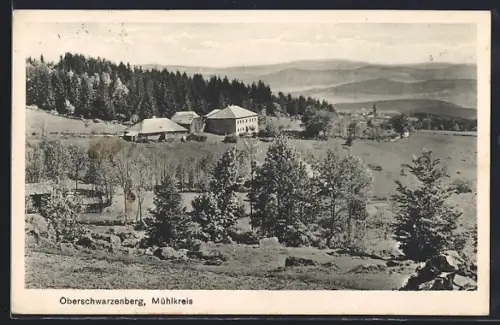 AK Oberschwarzenberg, Ortsansicht