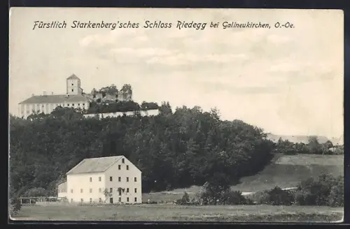 AK Gallneukirchen /O.-Ö., Fürstlich Starkenbergsches Schloss Riedegg mit Umgebung, Anwesen