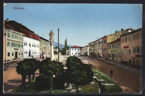 AK Haslach, Platzpartie mit Mariensäule