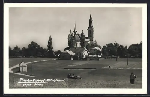 AK Niederkappel im Mühlkreis, Panorama mit Kirche u. Landstrasse gegen Süden