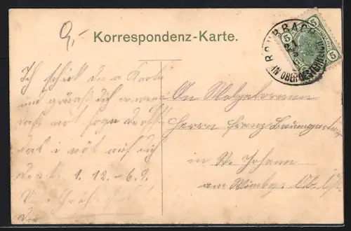 AK Rohrbach /O.-Ö., Totalansicht mit Gewässer und Fernblick von einem Acker aus