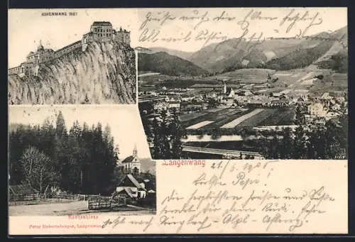 AK Langenwang, Ortsansicht, Hohenwang, Hochschloss