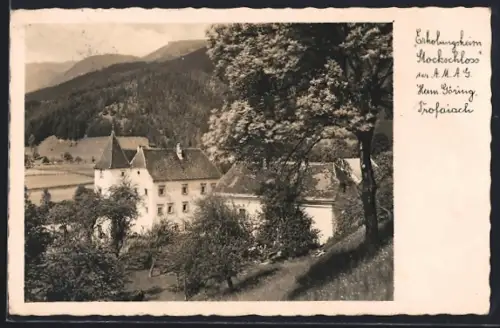 AK Trofaiach, Erholungsheim Stockschloss der A. M. A. G. Herm. Göring, Ansicht aus der Vogelschau
