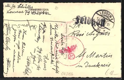 AK Leoben, Grand Hotel, Gaststätte Stoan Steirer-Stöckl, Innenansicht