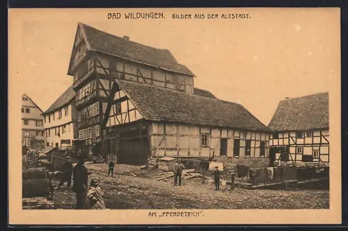 AK Bad Wildungen, Altstadt, Am Pferdeteich