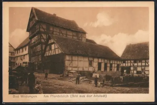 AK Bad Wildungen, Am Pferdeteich, Altstadt