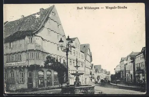 AK Bad Wildungen, Wegäer-Strasse, Apotheke von Dr. Hugo Allendorff