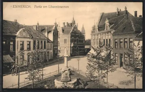 AK Emmerich, Partie am Löwenbrunnen