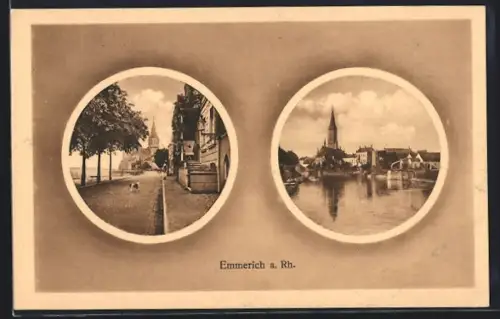 AK Emmerich a. Rh., Rheinpromenade
