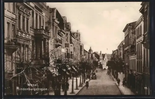 AK Wesel / Rhein, Hindenburgstrasse