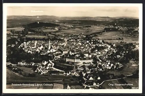 AK Sulzbach-Rosenberg i. Bayr. Ostmark, Fliegeraufnahme des Ortes