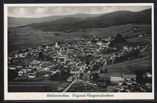 AK Waldmünchen, Original-Fliegeraufnahme