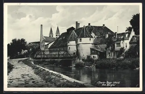 AK Cham /Bayr. Wald, Am Burgtor