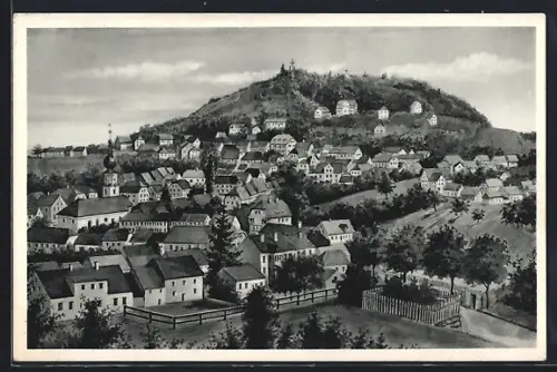 AK Tännesberg /Oberpfalz, Ortsansicht mit Berg
