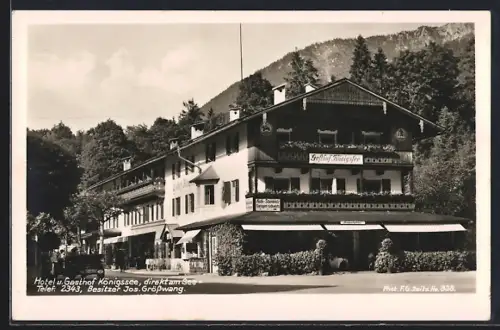 AK Königssee / Obb., Hotel u. Gasthof Königssee, Besitzer Jos. Grosswang