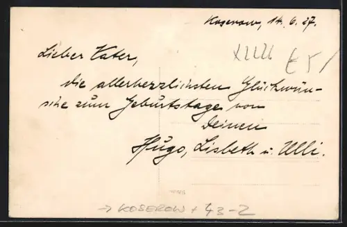 AK Koserow, Gruppenfoto am Strand 1927