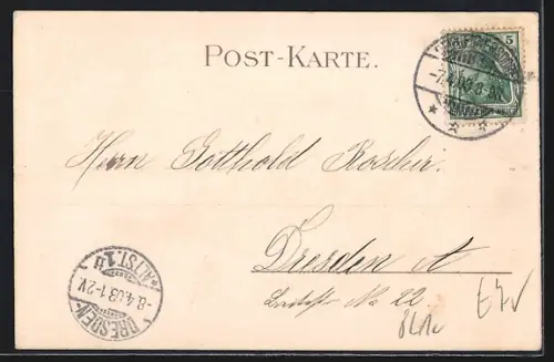 Lithographie Frauen-Insel /Chiemsee, Blick zur Frauen-Insel