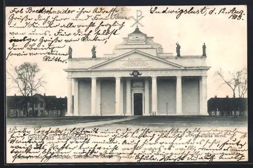 AK Ludwigslust / Meckl., Lutherische Kirche