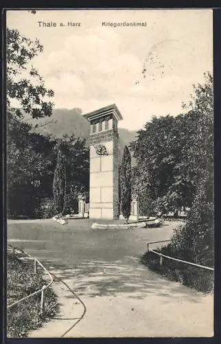 AK Thale a. Harz, Kriegerdenkmal