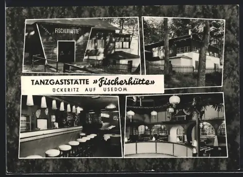 AK Ückeritz auf Usedom, Gaststätte Fischerhütte, Innenansicht