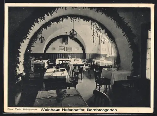 AK Berchtesgaden, Gasthof Weinhaus Hofschaffer, Gastraum