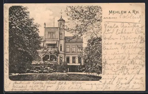 AK Mehlem a. Rh., Villa