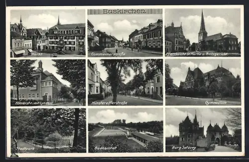 AK Euskirchen, Markt, Pfarrkirche St. Martin, Burg Satzvey