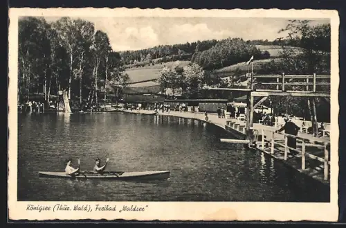 AK Königsee /Thür. Wald, Freibad Waldsee