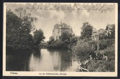 AK Hanau, An der Wilhelmsbrücke Kinzig