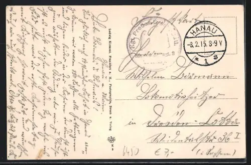 AK Hanau, An der Wilhelmsbrücke Kinzig