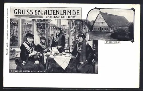 AK Altenlande, Altländer Kaffee-Gesellschaft, Bauernhaus