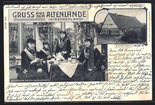 AK Altenlande, Altländer Kaffee-Gesellschaft, Bauernhaus