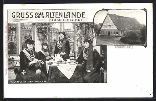 AK Altenlande, Altländer Kaffee-Gesellschaft, Bauernhaus