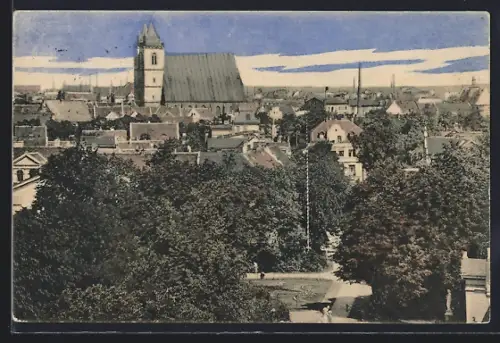 AK Gross-Salze, Totalansicht mit Kirche