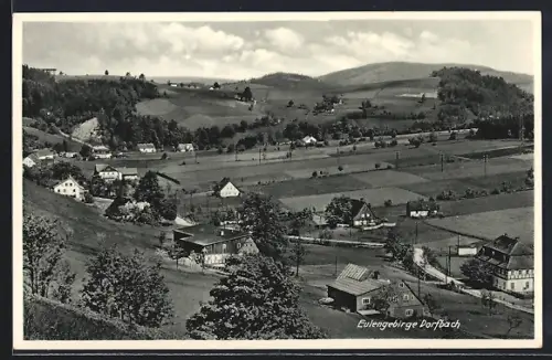 AK Dorfbach im Eulengebirge, Ortsansicht, Landschaft