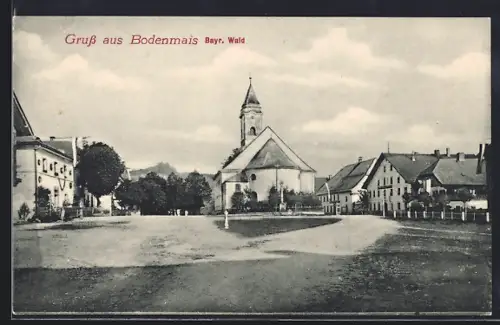 AK Bodenmais /Bayr. Wald, Kirche und Ortsansicht